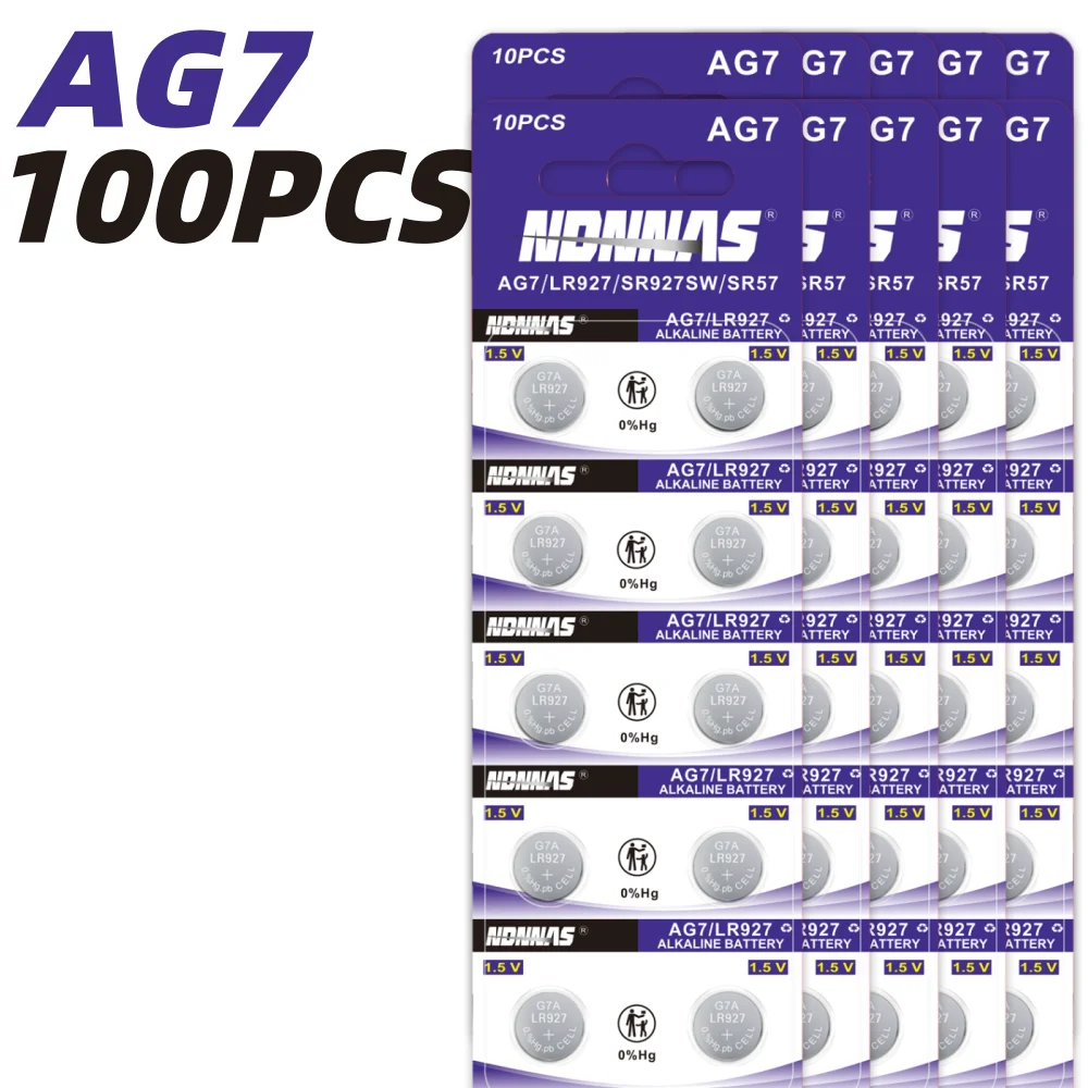 50Pcs AG7 40mAh LR927 SR927SW 1.5V Alkaline Button Coin Cell Battery Compatible For Watch Key Fob Remote Clock Electronic Device
50Pcs AG7 40mAh LR927 SR927SW 1.5V Alkaline Button Coin Cell Battery Compatible For Watch Key Fob Remote Clock Electronic Device