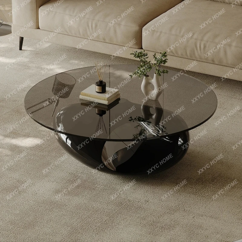 XS minimalist coffee table high-light paint round small apartment home living room tempered glass light luxury
XS minimalist coffee table high-light paint round small apartment home living room tempered glass light luxury
