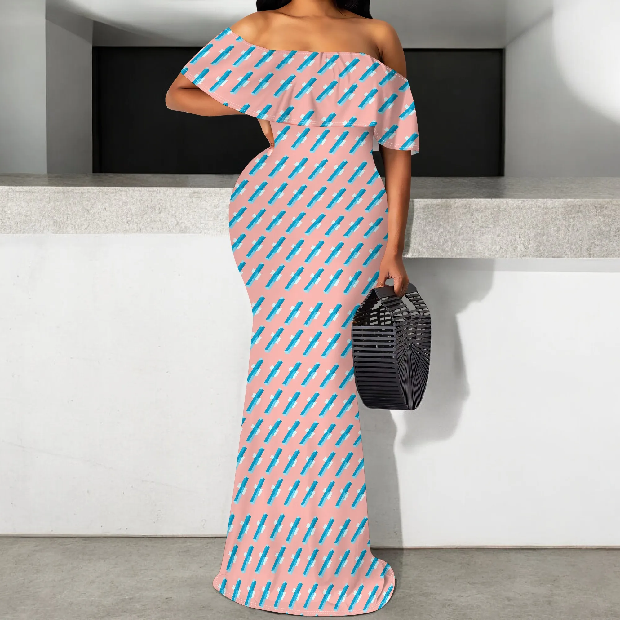 Y2K Off Shoulder Bodycon Dress for Women Pink Lightning Print Mermaid Gown Summer Party Outfit
Y2K Off Shoulder Bodycon Dress for Women Pink Lightning Print Mermaid Gown Summer Party Outfit