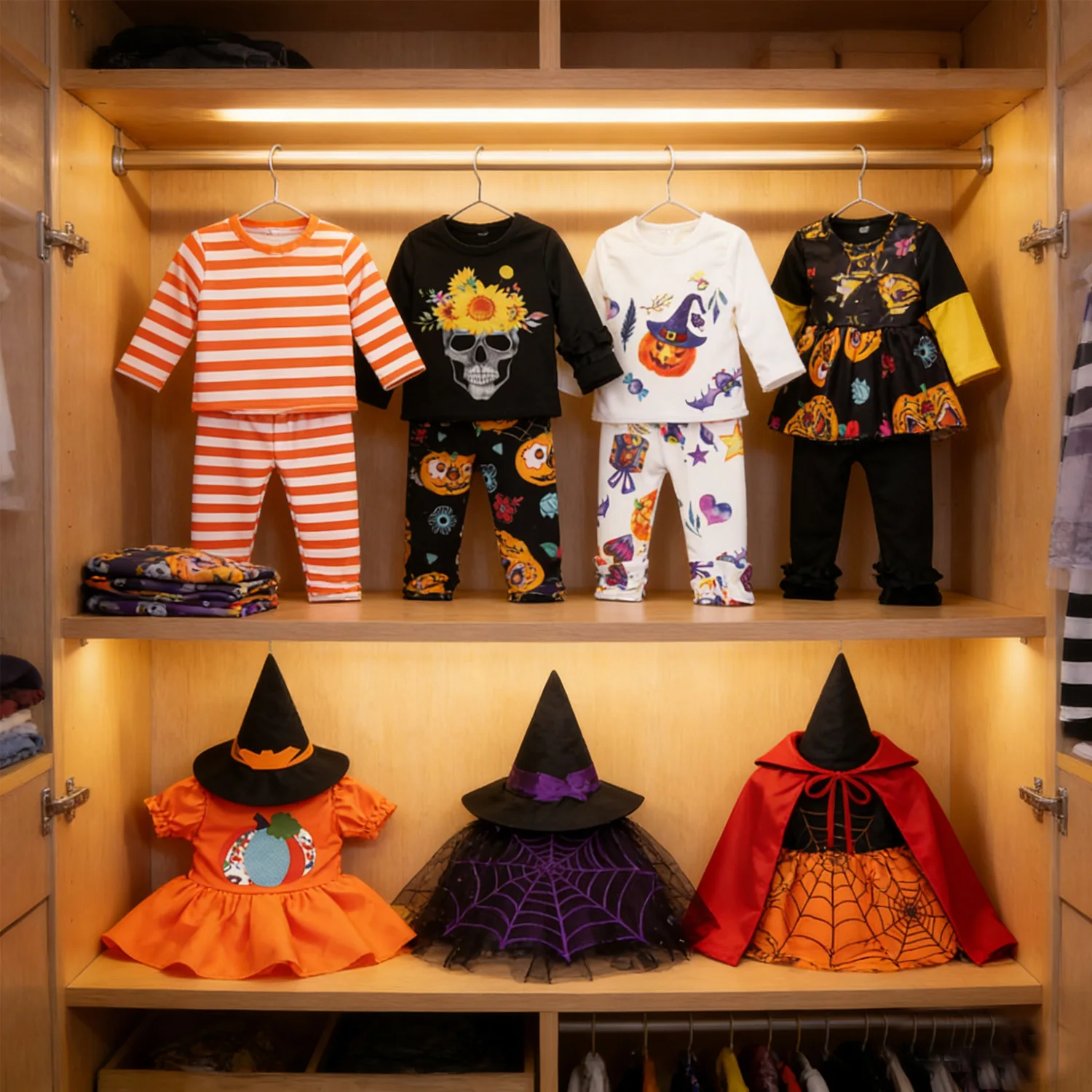 Halloween Doll Clothes Set Pumpkin Lantern, Skeleton Doll Dress For 18 inch American&43cm Baby New Born,OG,Life Girl Doll Toy
Halloween Doll Clothes Set Pumpkin Lantern, Skeleton Doll Dress For 18 inch American&43cm Baby New Born,OG,Life Girl Doll Toy