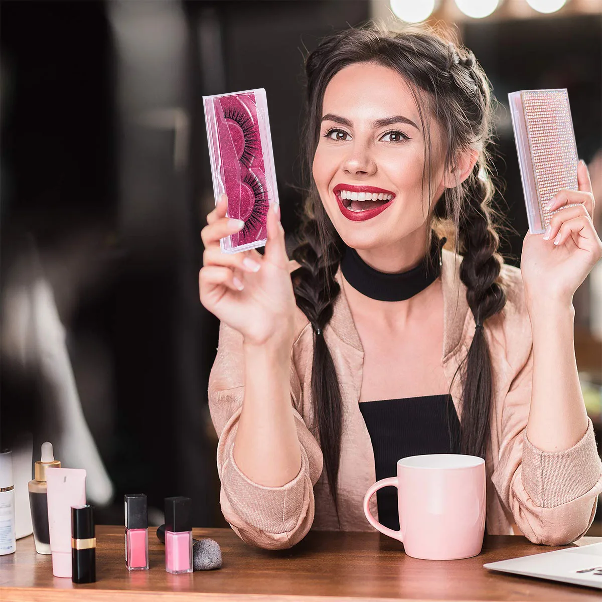 2Pcs False Eyelash Container Rhinestone Storage Box Lightweight Portable Candy Color Eyelash Organizer for Personal 
2Pcs False Eyelash Container Rhinestone Storage Box Lightweight Portable Candy Color Eyelash Organizer for Personal