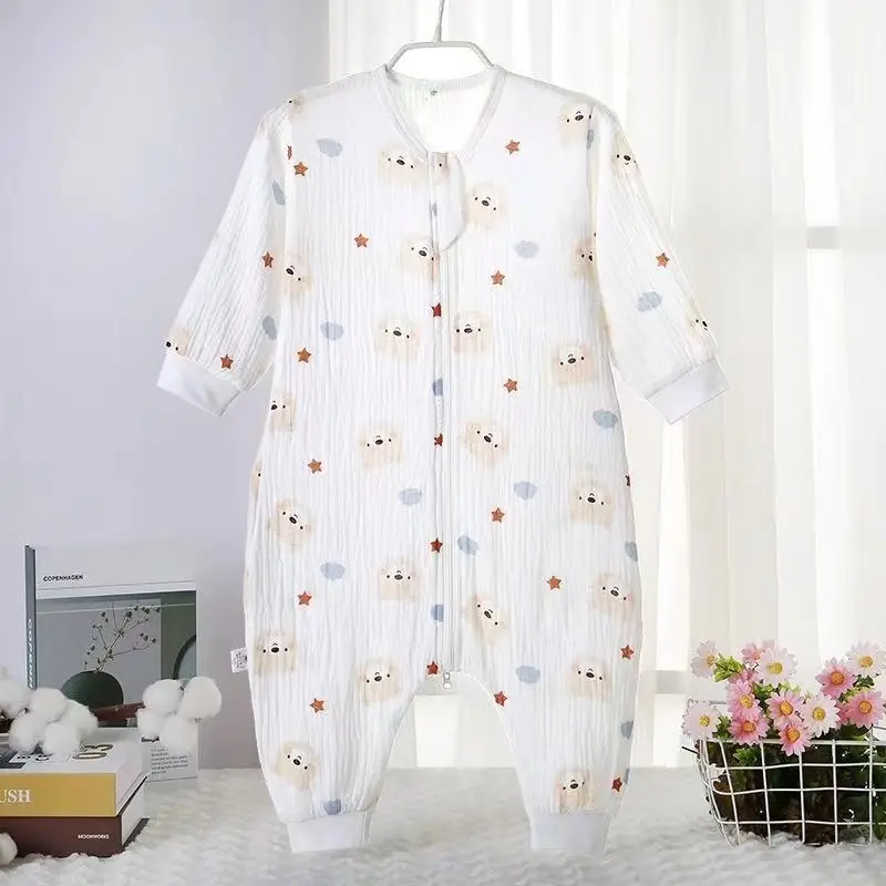 Pure Cotton Gauze Baby Sleeping Bag Summer Light Thin Split Leg One-piece Pajamas Cartoon Moisture Absorbing Breathable SleepBag
Pure Cotton Gauze Baby Sleeping Bag Summer Light Thin Split Leg One-piece Pajamas Cartoon Moisture Absorbing Breathable SleepBag