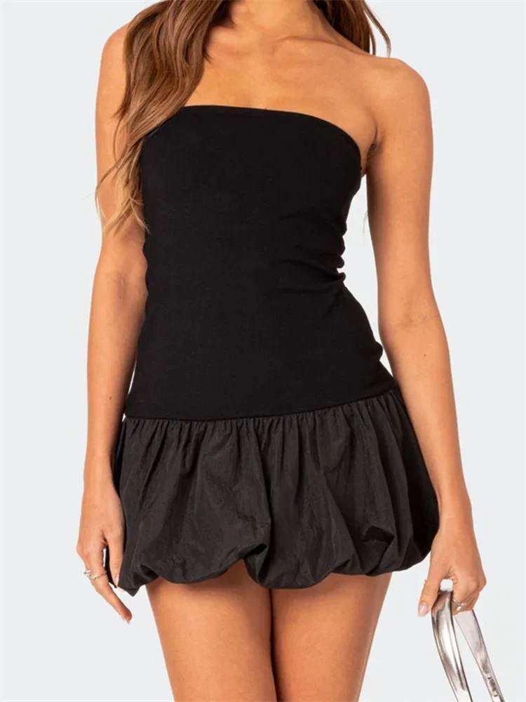 GuliriFei Summer Pleated Mini Dress For Women Backless Patchwork Slim Contrast Elegant Party Dress Female Mini Vestidos 2024
GuliriFei Summer Pleated Mini Dress For Women Backless Patchwork Slim Contrast Elegant Party Dress Female Mini Vestidos 2024