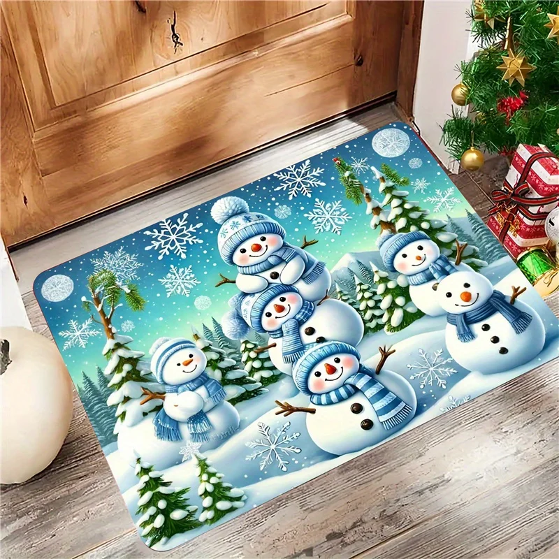 1pc Festive Snowman Welcome Doormat - Indoor/Outdoor Flannel Mat for Christmas, High-Quality, Machine Washable, Ideal for Kitche
1pc Festive Snowman Welcome Doormat - Indoor/Outdoor Flannel Mat for Christmas, High-Quality, Machine Washable, Ideal for Kitche