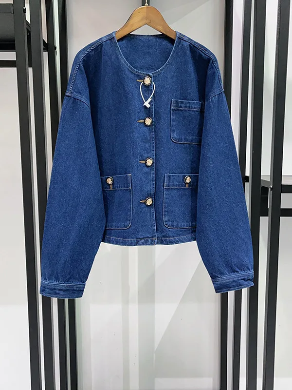Ele Spring 2026 round Ne Denim Jaet with Multiple kets High Waist Straight Leg Pants Faionable French Sle Wome...
Ele Spring 2026 round Ne Denim Jaet with Multiple kets High Waist Straight Leg Pants Faionable French Sle Wome...