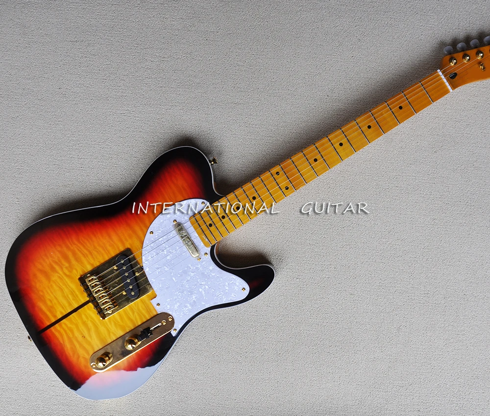 6 Strings Tobacco Sunburst Electric Guitar with Dog Signature,Yellow Maple Fretboard
6 Strings Tobacco Sunburst Electric Guitar with Dog Signature,Yellow Maple Fretboard