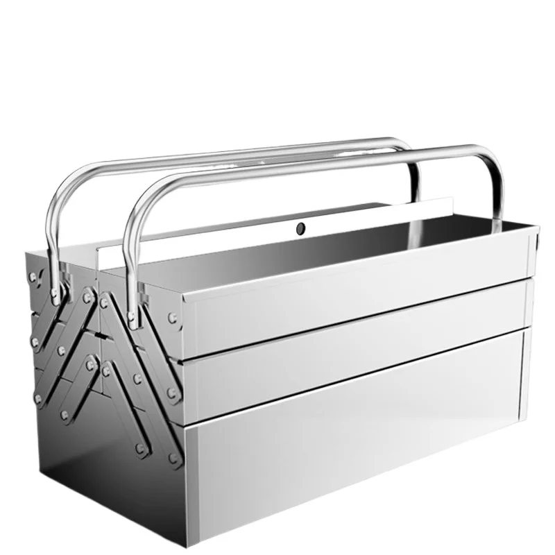 Stainless steel toolbox three-layer folding household thickened portable industrial-grade storage box multi-function
Stainless steel toolbox three-layer folding household thickened portable industrial-grade storage box multi-function