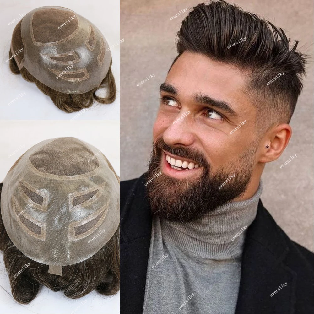 Versalite Men's Toupee Human Hair Breathable Male Lace & PU Wig Natural Hairline Lace Front Mixed Grey Hair Prosthesis For Man
Versalite Men's Toupee Human Hair Breathable Male Lace & PU Wig Natural Hairline Lace Front Mixed Grey Hair Prosthesis For Man