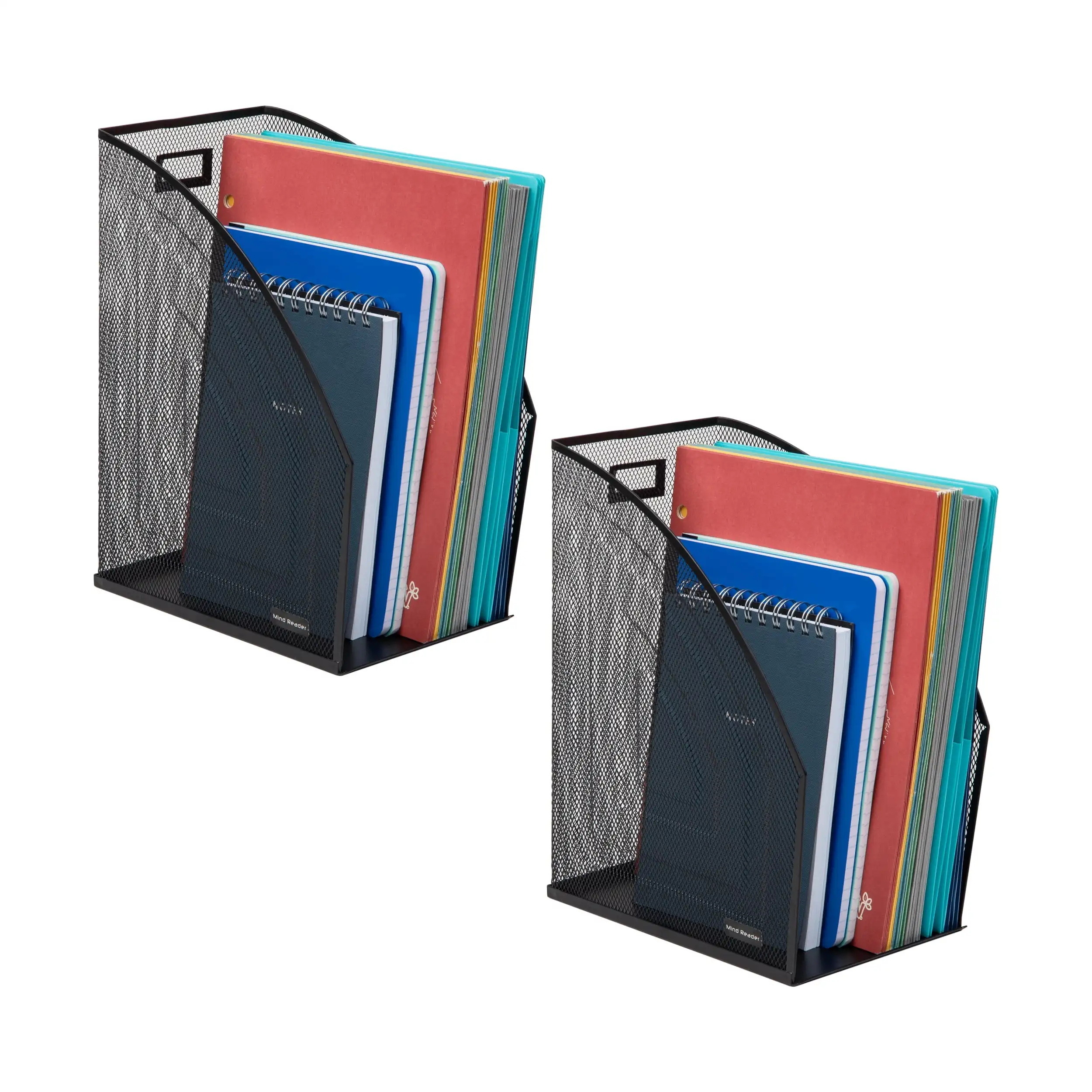 Mind Reader Vertical File Storage, Desktop Organizer, Workspace, Office, Metal, Set of 2, Black
Mind Reader Vertical File Storage, Desktop Organizer, Workspace, Office, Metal, Set of 2, Black