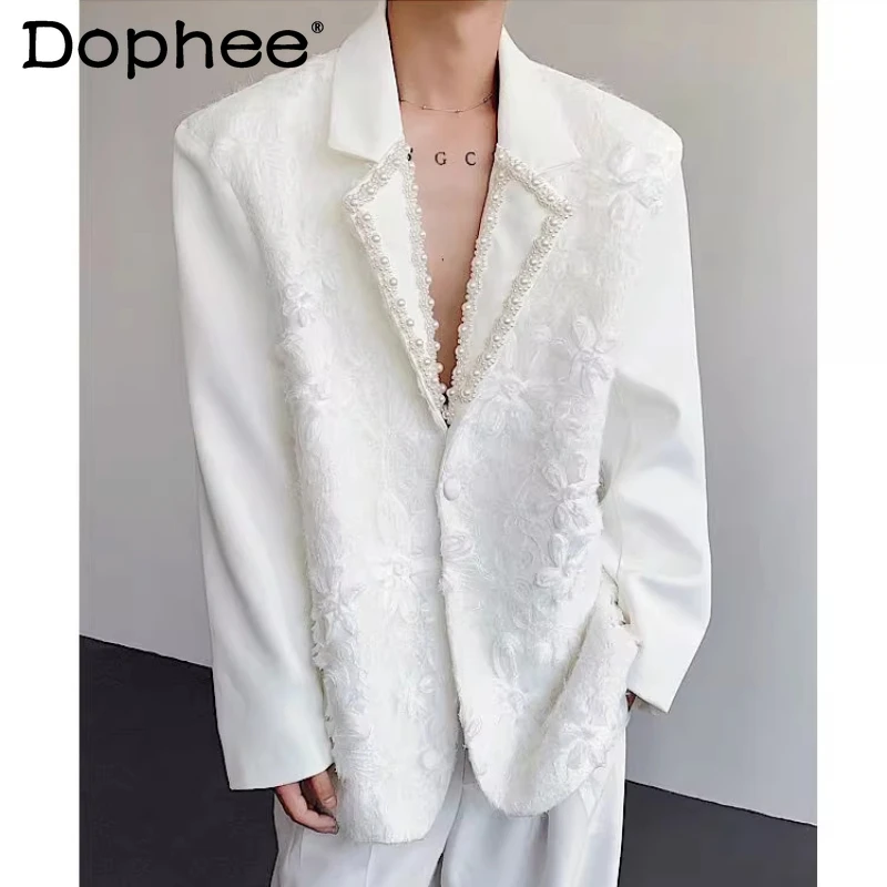 Men's 2025 Autumn New Light Luxury Suit Jackets Men's Three-Dimensional Flower Solid Color Tailored Coats Chic High-End Blazers
Men's 2025 Autumn New Light Luxury Suit Jackets Men's Three-Dimensional Flower Solid Color Tailored Coats Chic High-End Blazers