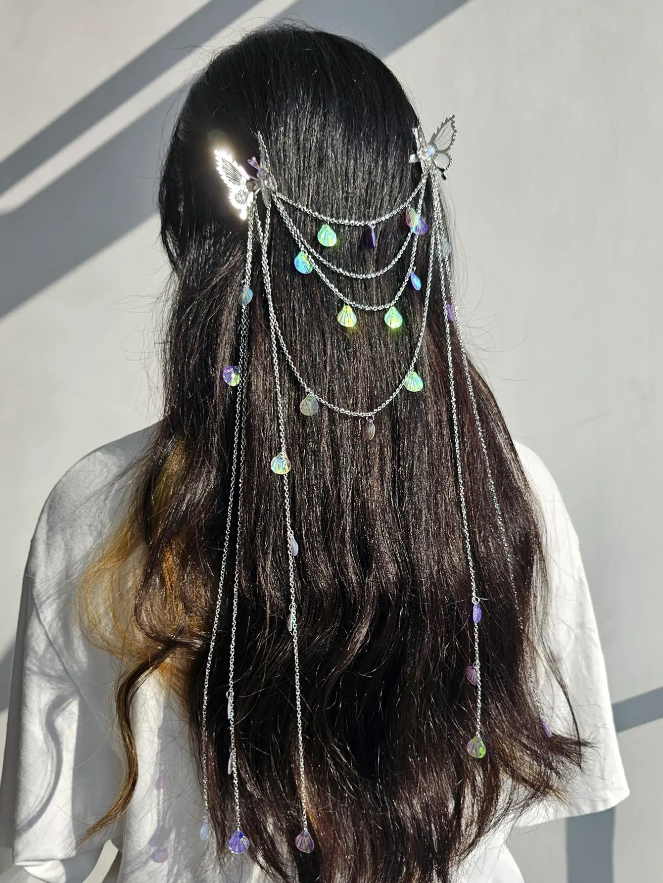 Romantic Sweet Colored Laser Shell Metal Butterfly Hairpin for Women Girl Summer Y2K Hair Clip HUANZHI 2025 NEW INS
Romantic Sweet Colored Laser Shell Metal Butterfly Hairpin for Women Girl Summer Y2K Hair Clip HUANZHI 2025 NEW INS