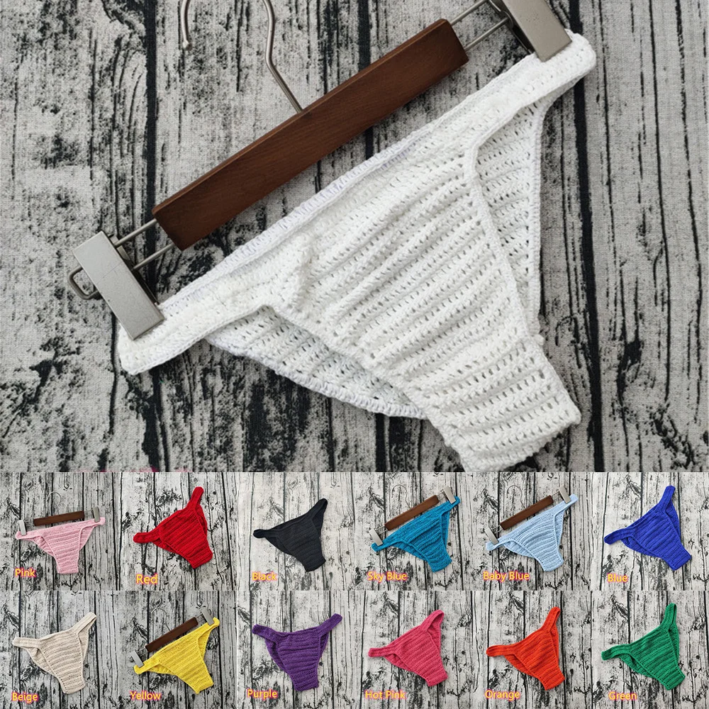 Men Women Briefs Couple Underwear Hand Crochet Gstring Swimming Sunbathing Thong Panties Male Famle Solid Knitted Underwears
Men Women Briefs Couple Underwear Hand Crochet Gstring Swimming Sunbathing Thong Panties Male Famle Solid Knitted Underwears