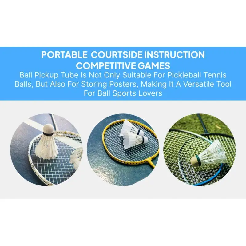 PVC Pickleball Retriever Ball Pickup Tube Multifunctional Collector Organizer Holder for Sports Enthusiasts
PVC Pickleball Retriever Ball Pickup Tube Multifunctional Collector Organizer Holder for Sports Enthusiasts