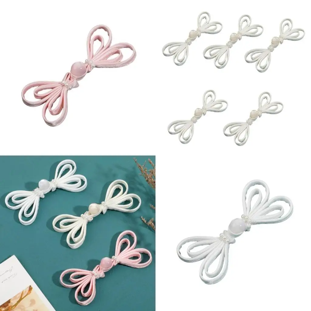 G6KF 5pcs Chinese Closure Buttons Sewing Fasteners Cheongsam Buttons with Beads
G6KF 5pcs Chinese Closure Buttons Sewing Fasteners Cheongsam Buttons with Beads