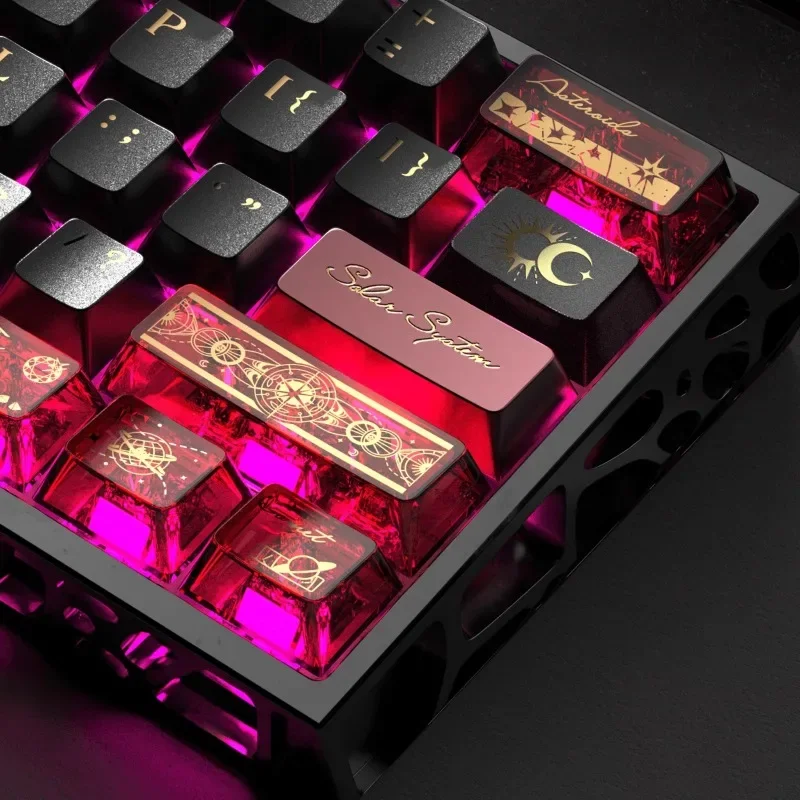 NORIIY Solar System Keycaps Set Cherry Profile Keycap PBT+PC Red Glossy Translucent Key Caps Mechanical Keyboard Accessories
NORIIY Solar System Keycaps Set Cherry Profile Keycap PBT+PC Red Glossy Translucent Key Caps Mechanical Keyboard Accessories
