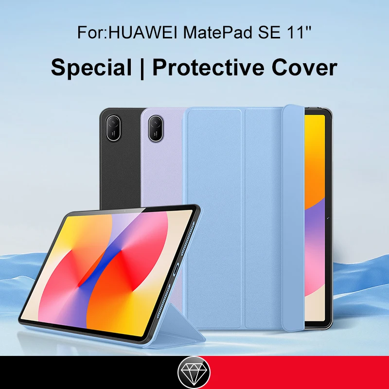 Tablet protective case for Huawei MatePad Se 11 inches made of genuine foldable design without magnetic closure
Tablet protective case for Huawei MatePad Se 11 inches made of genuine foldable design without magnetic closure