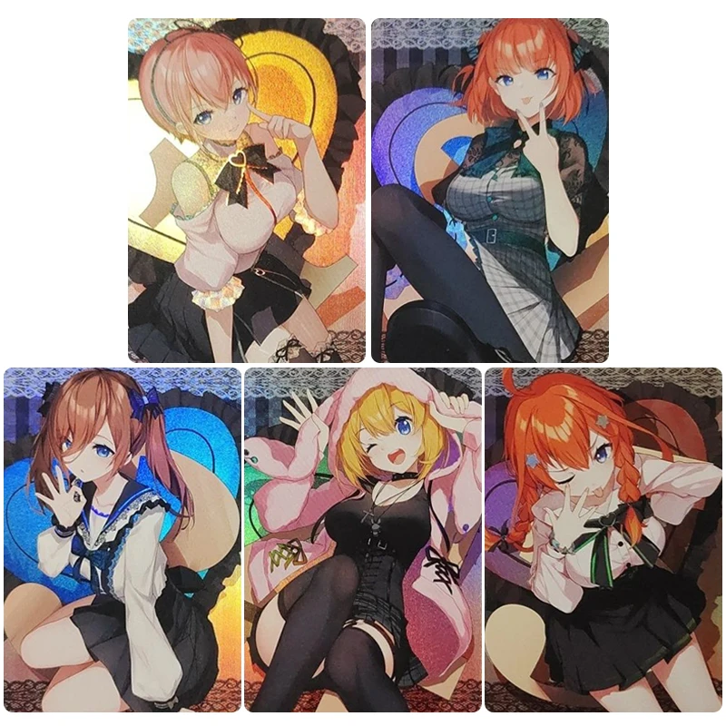 DIY The Quintessential Quintuplets Nakano Nino Nakano Ichika Anime characters 5pcs/set Bronzing flash card Christmas gift toys
DIY The Quintessential Quintuplets Nakano Nino Nakano Ichika Anime characters 5pcs/set Bronzing flash card Christmas gift toys