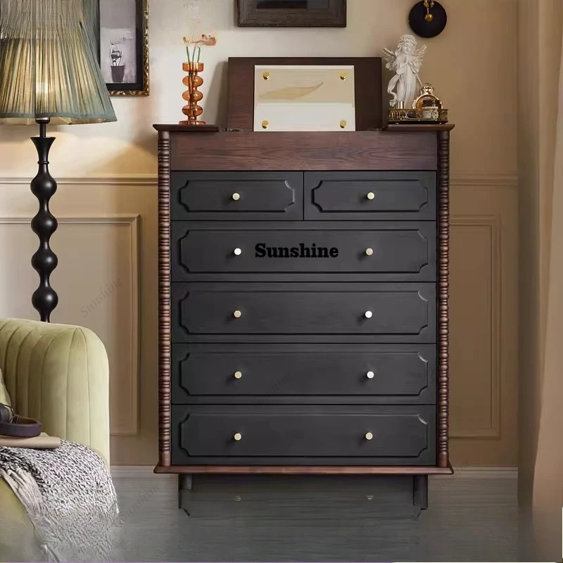 American light luxury solid wood six-chest cabinet modern simple living room bedroom two-color storage cabinet
American light luxury solid wood six-chest cabinet modern simple living room bedroom two-color storage cabinet