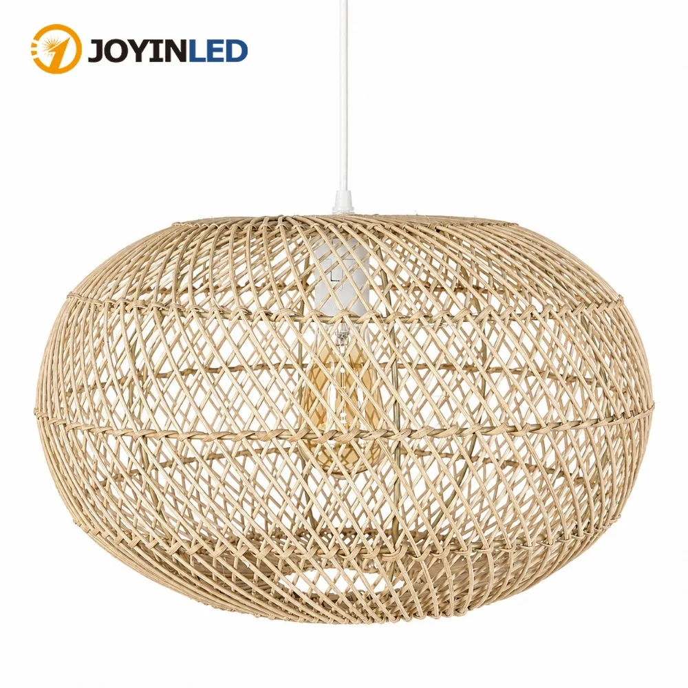 Vintage Handmade Rattan Pendant Light E27 Bohemian LED Chandelier Ceiling Hanging Lamp for Bedroom Living Room Dining Room 40cm
Vintage Handmade Rattan Pendant Light E27 Bohemian LED Chandelier Ceiling Hanging Lamp for Bedroom Living Room Dining Room 40cm