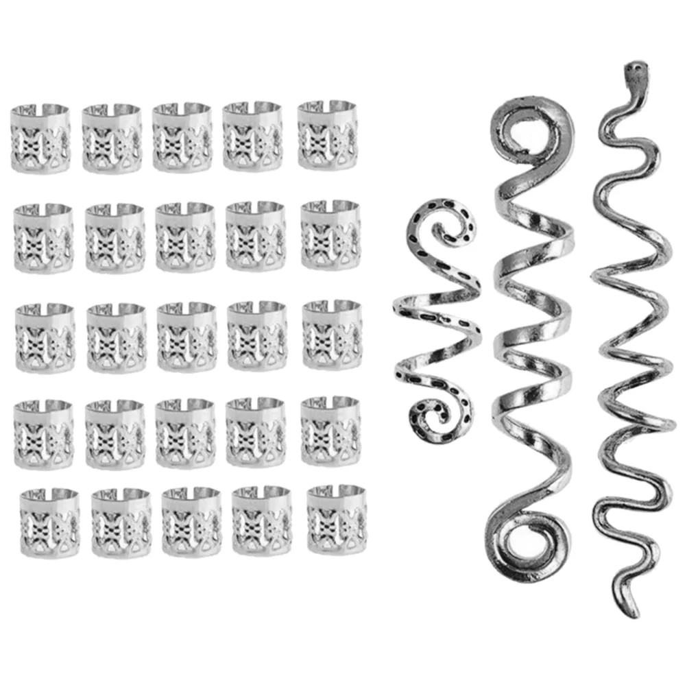 28pcs for Braids Smooth Rings Edges Hair Jewelry For Dreadlock Dreadlock Accessories Silver Charms Hair Cuffs
28pcs for Braids Smooth Rings Edges Hair Jewelry For Dreadlock Dreadlock Accessories Silver Charms Hair Cuffs