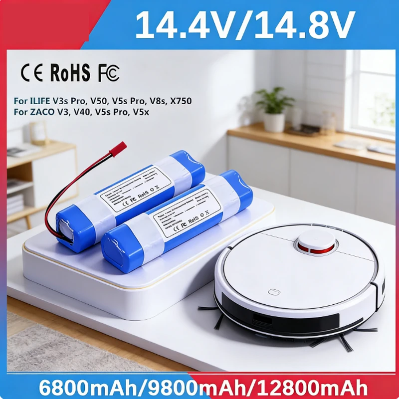 Оригинальный литий-ионный аккумулятор 18650 12800 мАч 14.4В для ILIFE V3s Pro, V5s Pro, V8s, V8 Plus, V80, V80 Max, V80 Pro, V3s Max (2026)
Оригинальный литий-ионный аккумулятор 18650 12800 мАч 14.4В для ILIFE V3s Pro, V5s Pro, V8s, V8 Plus, V80, V80 Max, V80 Pro, V3s Max (2026)