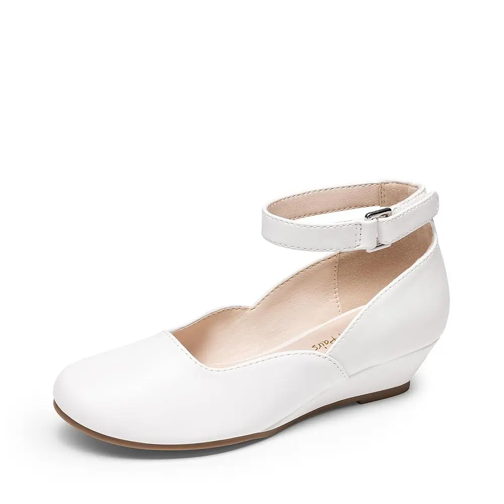 Girls Dress Shoes Low Wedge Heels Ankle Strap Wedding Flower Party Pump for Toddler Little Big Kid
Girls Dress Shoes Low Wedge Heels Ankle Strap Wedding Flower Party Pump for Toddler Little Big Kid