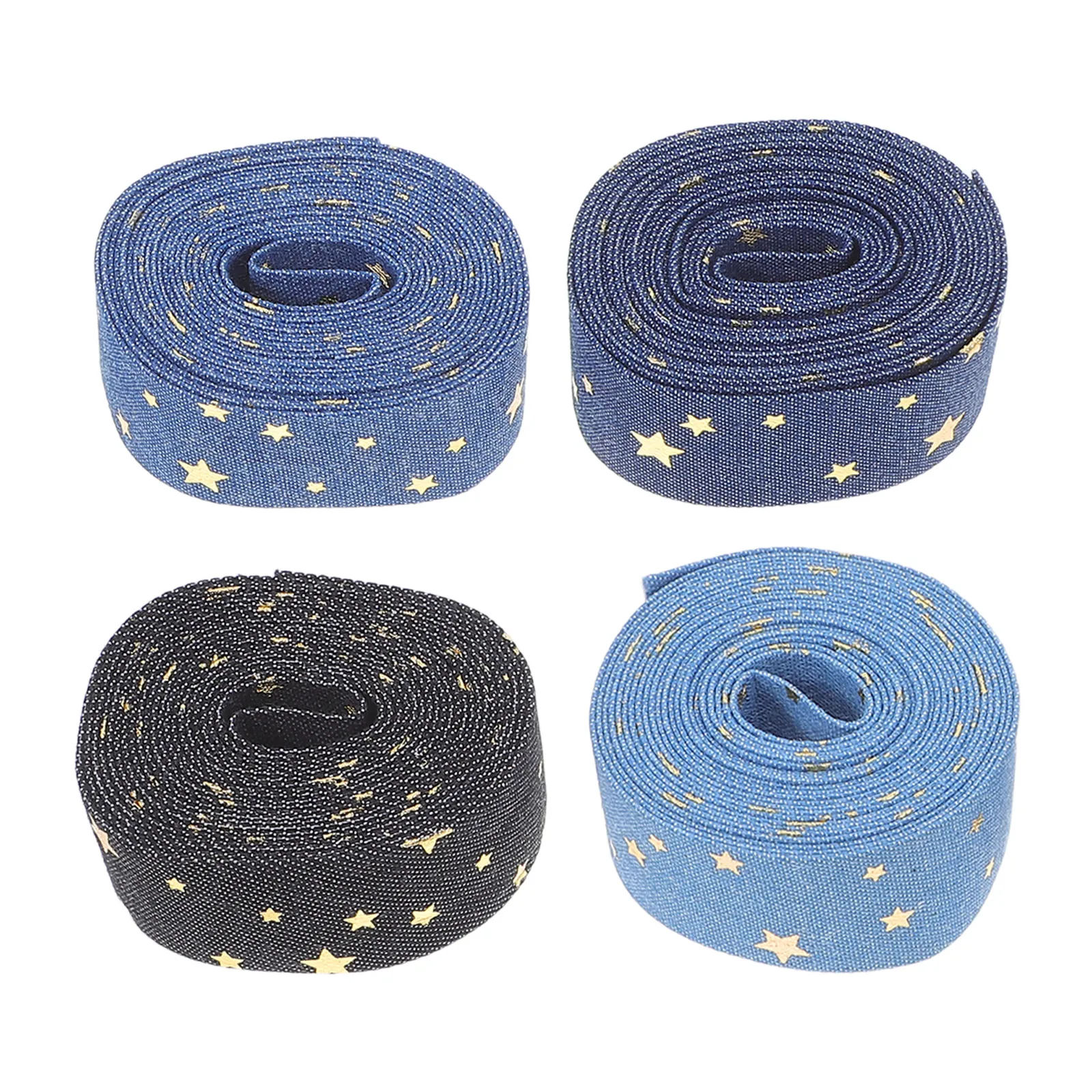 4 Rolls Denim Webbing Ribbon Craft Fabric for Crafts Handmade Clothes Embroidered Gold
4 Rolls Denim Webbing Ribbon Craft Fabric for Crafts Handmade Clothes Embroidered Gold