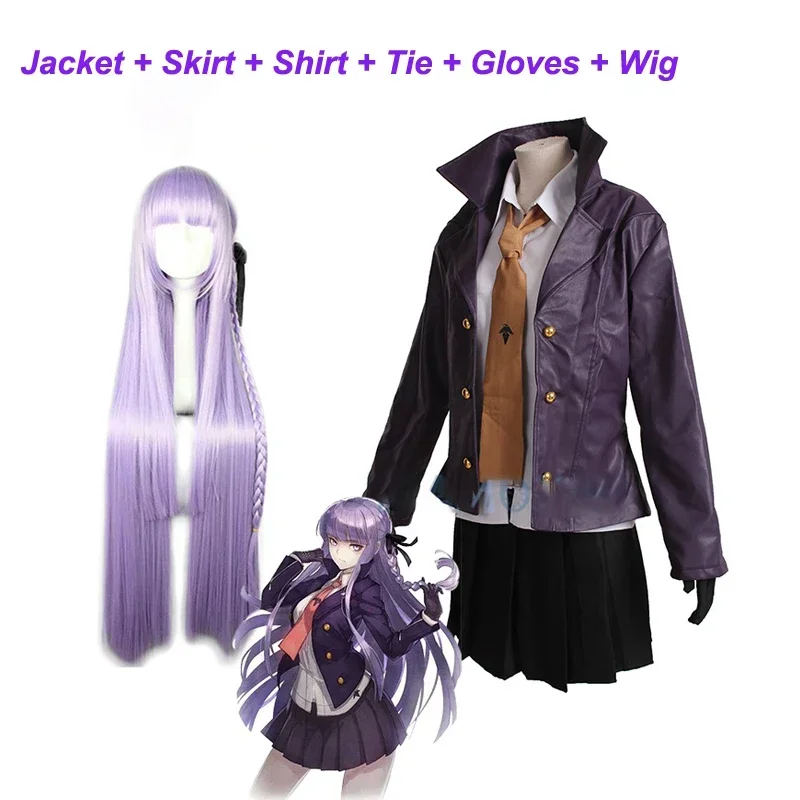 Kyoko Kirigiri Cosplay Costume Danganronpa Women Clothing Suit Dangan-Ronpa Black Dress Skirt Set Long Purple Wig Gloves
Kyoko Kirigiri Cosplay Costume Danganronpa Women Clothing Suit Dangan-Ronpa Black Dress Skirt Set Long Purple Wig Gloves