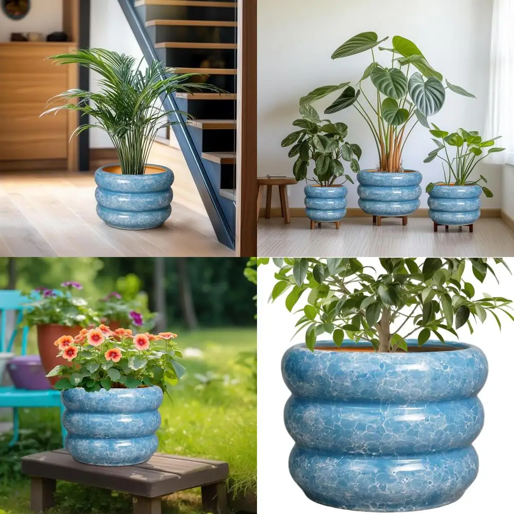 10 Inch Decorative Plant Pot with Drainage Hole for Indoor & Outdoor Plants, Blue
10 Inch Decorative Plant Pot with Drainage Hole for Indoor & Outdoor Plants, Blue