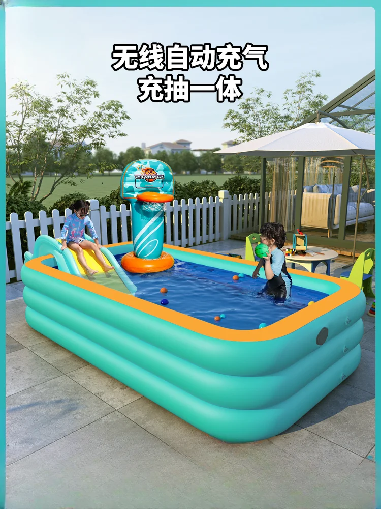 Baby home inflatable swimming pool swimming bucket outdoor large children play pool slide.
Baby home inflatable swimming pool swimming bucket outdoor large children play pool slide.