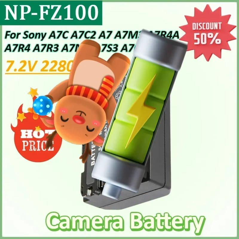 NP-FZ100 7.2V 2280mAh Camera Battery for Sony A7C A7C2 A7 A7M3 A7R4A A7R4 A7R3 A7M4 A7S3 A7C A7C2 A9 A9M3 A7R5 838 A8 48 4837
NP-FZ100 7.2V 2280mAh Camera Battery for Sony A7C A7C2 A7 A7M3 A7R4A A7R4 A7R3 A7M4 A7S3 A7C A7C2 A9 A9M3 A7R5 838 A8 48 4837