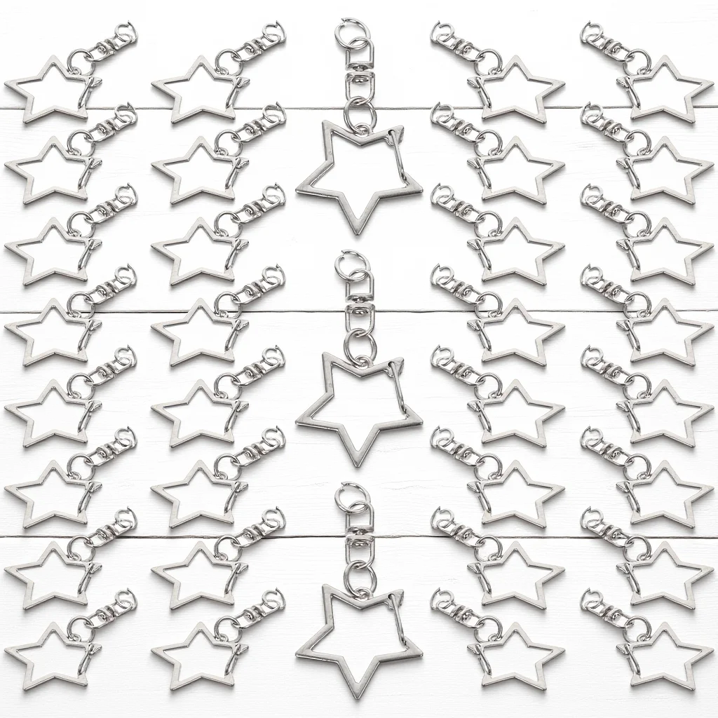 60pcs Diy Star Shaped Spring Snap Keychain Clips Metal Swivel Hooks Durable For Keychains Lanyards Pendant Crafts Key Ring Bulk
60pcs Diy Star Shaped Spring Snap Keychain Clips Metal Swivel Hooks Durable For Keychains Lanyards Pendant Crafts Key Ring Bulk