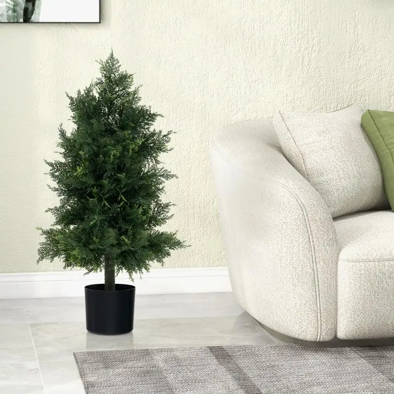 Artificial Cedar Topiary Tree with Plastic Nursery Pot for Porch and Office
Artificial Cedar Topiary Tree with Plastic Nursery Pot for Porch and Office
