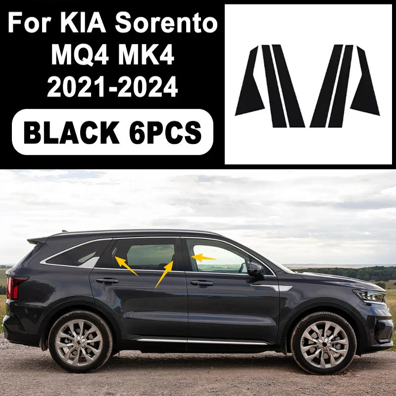 Glossy Black B C Pillar Post Cover Car Sticker For KIA Sorento MQ4 MK4 2021-2024 Window Door Decorative Accessories 2023 2022
Glossy Black B C Pillar Post Cover Car Sticker For KIA Sorento MQ4 MK4 2021-2024 Window Door Decorative Accessories 2023 2022