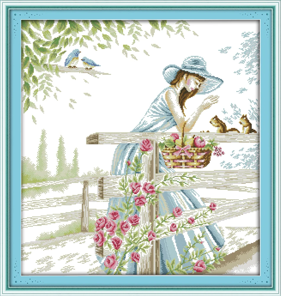Joy Sunday New Stamped Cross Stitch Ki,11CT/14CT/16CTDIY Easy Pattern Aida Fabric Embroidery Set-The Girl with Squirrels
Joy Sunday New Stamped Cross Stitch Ki,11CT/14CT/16CTDIY Easy Pattern Aida Fabric Embroidery Set-The Girl with Squirrels