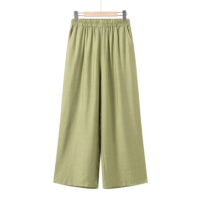 Elderly Women Summer Thin Linen Elastic Waist Pocket Wide Leg Pants Plus Size Casual Trousers S-5XL
Elderly Women Summer Thin Linen Elastic Waist Pocket Wide Leg Pants Plus Size Casual Trousers S-5XL