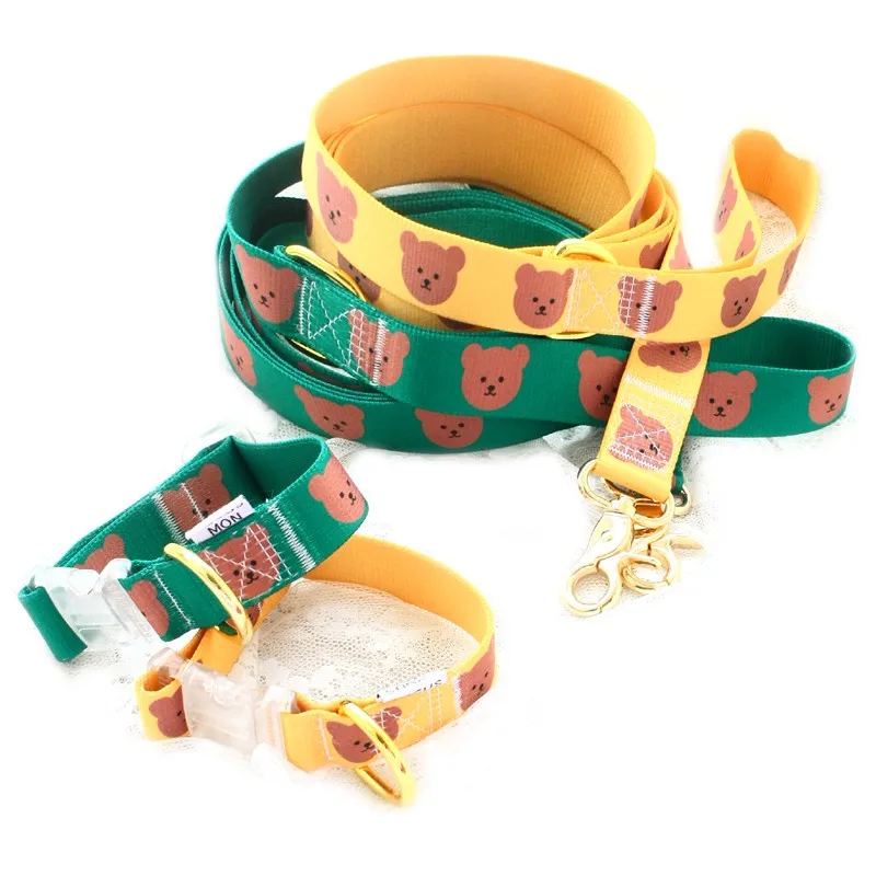 Dog Collar Leash Set Soft Canvas Cute Bear Durable Imitation Gilt Buckle Adjustable 3 Colors Small Cats Puppy Poodle Maltese
Dog Collar Leash Set Soft Canvas Cute Bear Durable Imitation Gilt Buckle Adjustable 3 Colors Small Cats Puppy Poodle Maltese