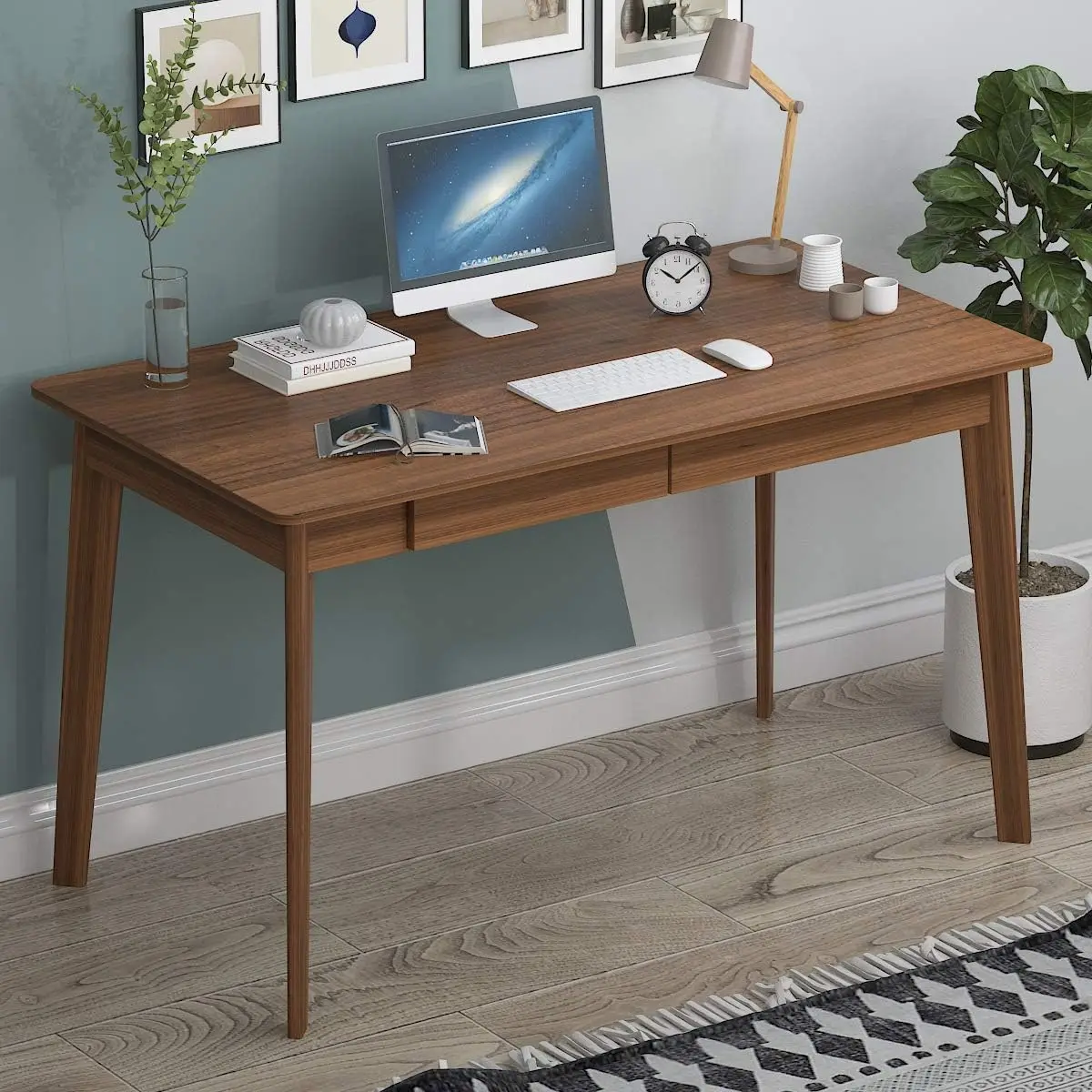 Computer Desk with 2 Drawers, 47” Home Office Desk, Writing Study Working Table for Bedroom, Dark Brown
Computer Desk with 2 Drawers, 47” Home Office Desk, Writing Study Working Table for Bedroom, Dark Brown