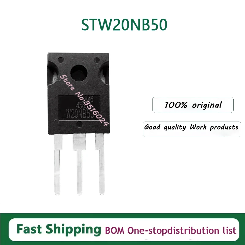 10 шт./лот STW20NB50 W20NB50 TO-247 500 В 20 А 100% новый
10 шт./лот STW20NB50 W20NB50 TO-247 500 В 20 А 100% новый
