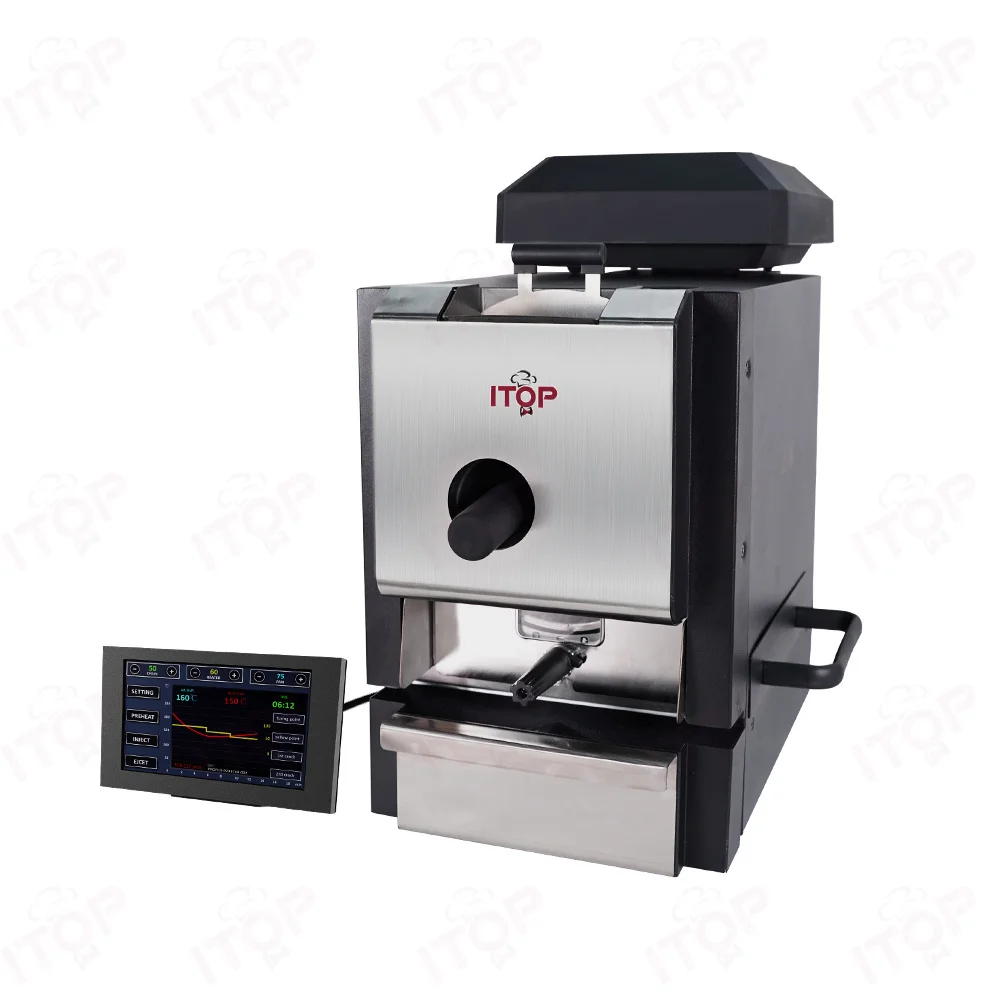ITOP New Upgraded LCD Touch Screen Coffee Bean Roaster 350-400g Coffee Roasting Machine Using in Home Kitchen or Cafe