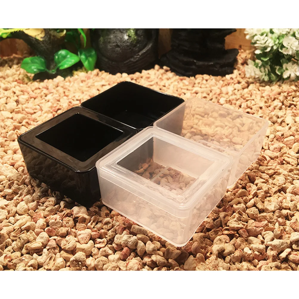 Mini Reptile Food and Water Bowl Double Grid Plastic Feeding Dish Black Smooth Surface Easy Clean for Lizard Scorpion
Mini Reptile Food and Water Bowl Double Grid Plastic Feeding Dish Black Smooth Surface Easy Clean for Lizard Scorpion