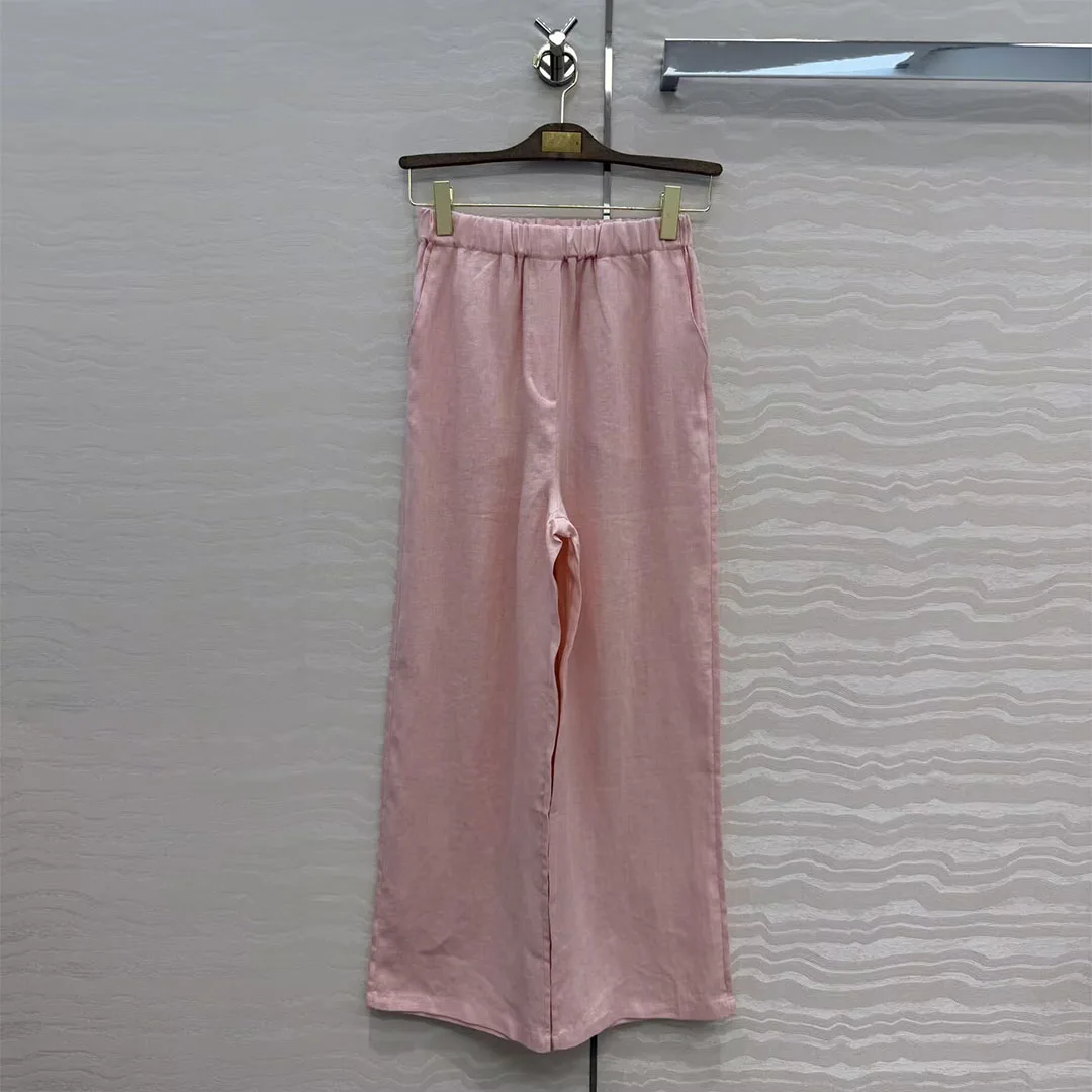 Old Moeny Style 100% Linen Pants Women Elastic High Waist Solid Color Loose Wide Leg Pants With 4 Colors Casual Trousers
Old Moeny Style 100% Linen Pants Women Elastic High Waist Solid Color Loose Wide Leg Pants With 4 Colors Casual Trousers