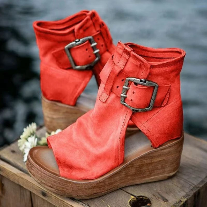 2026 New Summer Black Women Leather Sandals Cool Boots Platform Shoes Wedges Sandals Women Shoes Fashion Outdoor Sandals
2026 New Summer Black Women Leather Sandals Cool Boots Platform Shoes Wedges Sandals Women Shoes Fashion Outdoor Sandals