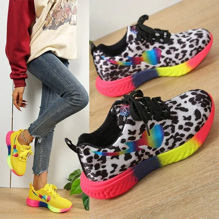 Women Rainbow Sole Light Sneakers Plus Size 43 Breathable Mesh Platform Sports Shoes Woman Non-Slip Lace Up Tennis Trainers 2026
Women Rainbow Sole Light Sneakers Plus Size 43 Breathable Mesh Platform Sports Shoes Woman Non-Slip Lace Up Tennis Trainers 2026