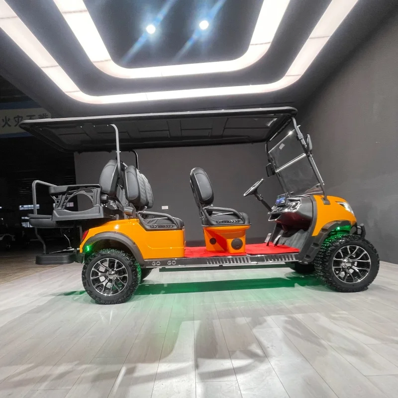 Electric Golf Cart Off-Road Golf Buggy Lithium Battery Powered 60V/72V With Black High-End Seats Bumper 14-Inch Off-Road Tires
Electric Golf Cart Off-Road Golf Buggy Lithium Battery Powered 60V/72V With Black High-End Seats Bumper 14-Inch Off-Road Tires