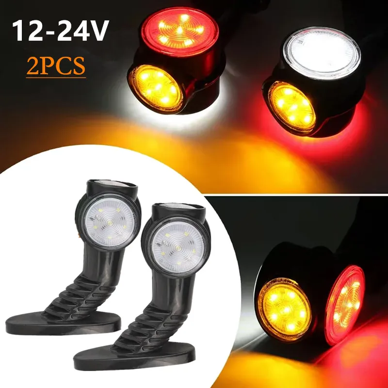2PCS Three Colors Truck Side Marker Lights Trailer Outline Side Lamp Red white Amber Clearance Parking Lights 12/24V for Car
2PCS Three Colors Truck Side Marker Lights Trailer Outline Side Lamp Red white Amber Clearance Parking Lights 12/24V for Car