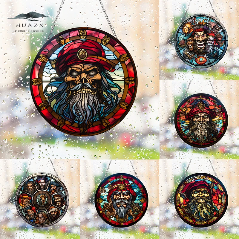 Pirate Decor Stained Acrylic Suncatcher Painted Panel for Sea Rover Home Wall Hanging Gift Buccaneer Bedroom Widget Decoration
Pirate Decor Stained Acrylic Suncatcher Painted Panel for Sea Rover Home Wall Hanging Gift Buccaneer Bedroom Widget Decoration