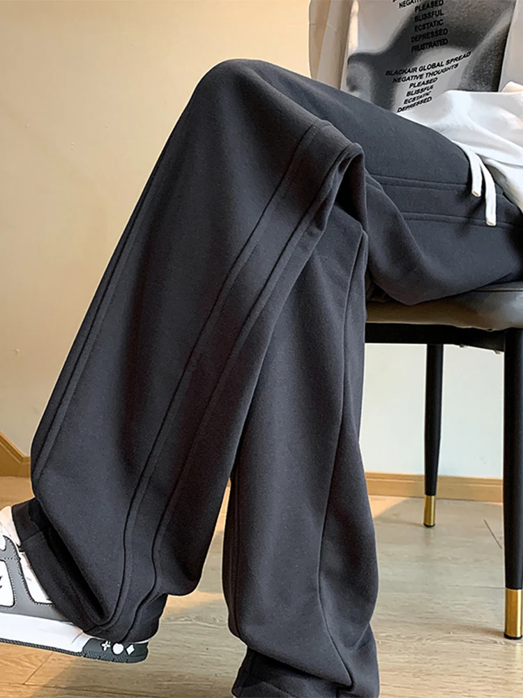 High School Student Men's Deep ey Straight Leg Pants Drapey Comfortable American Spor Casual Trousers Trendy Brand
High School Student Men's Deep ey Straight Leg Pants Drapey Comfortable American Spor Casual Trousers Trendy Brand