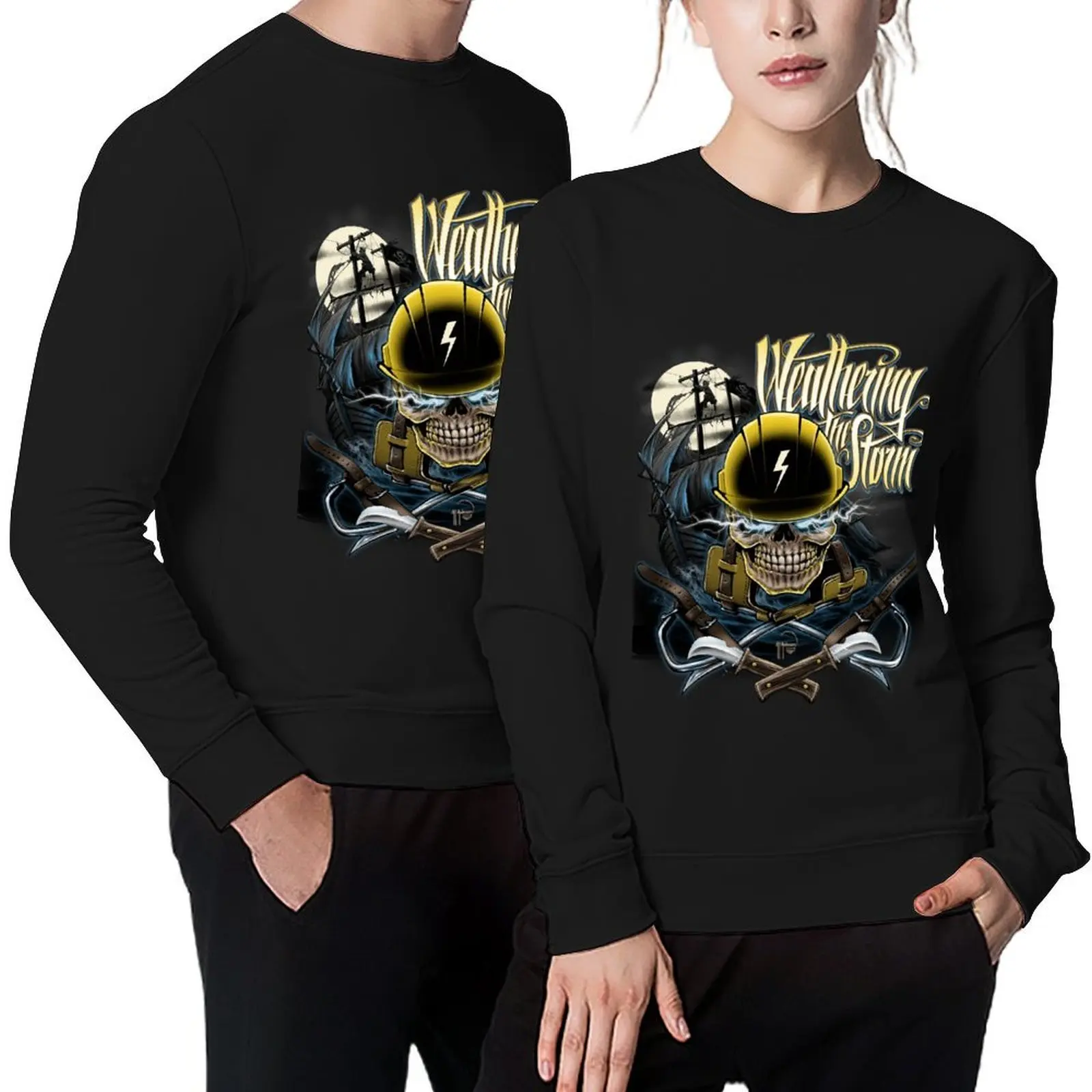 Classic Power Lineman 'Weathering The Storm Pirate Design by RP Thor Pullover men's clothes mens clothes oversize sweatshirt 
Classic Power Lineman 'Weathering The Storm Pirate Design by RP Thor Pullover men's clothes mens clothes oversize sweatshirt