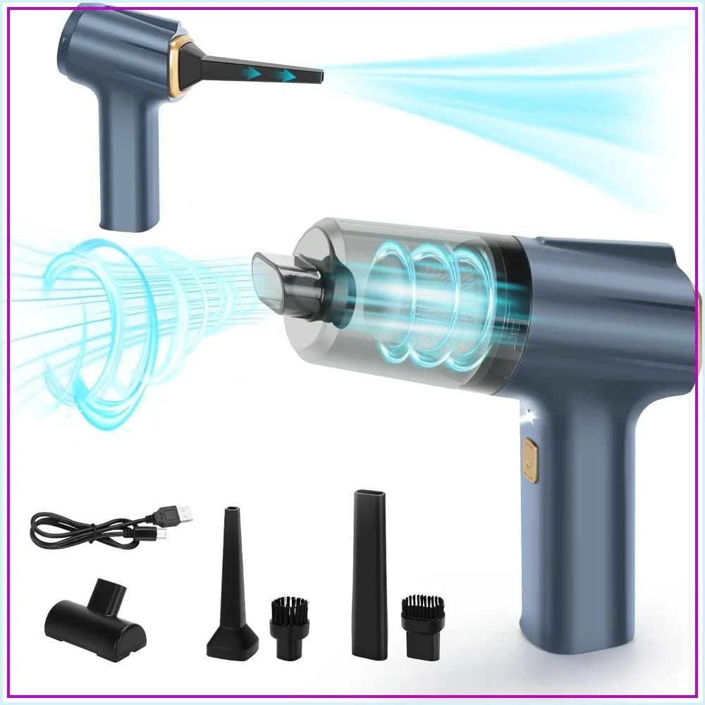 12000Pa Cordless Handheld Vacuum Cleaner, High Power Car Vacuum and Air Duster 2-in-1, Low Decibel Brushless Mini Vacuum with LED Light, for Desk, Computer, Keyboard
12000Pa Cordless Handheld Vacuum Cleaner, High Power Car Vacuum and Air Duster 2-in-1, Low Decibel Brushless Mini Vacuum with LED Light, for Desk, Computer, Keyboard